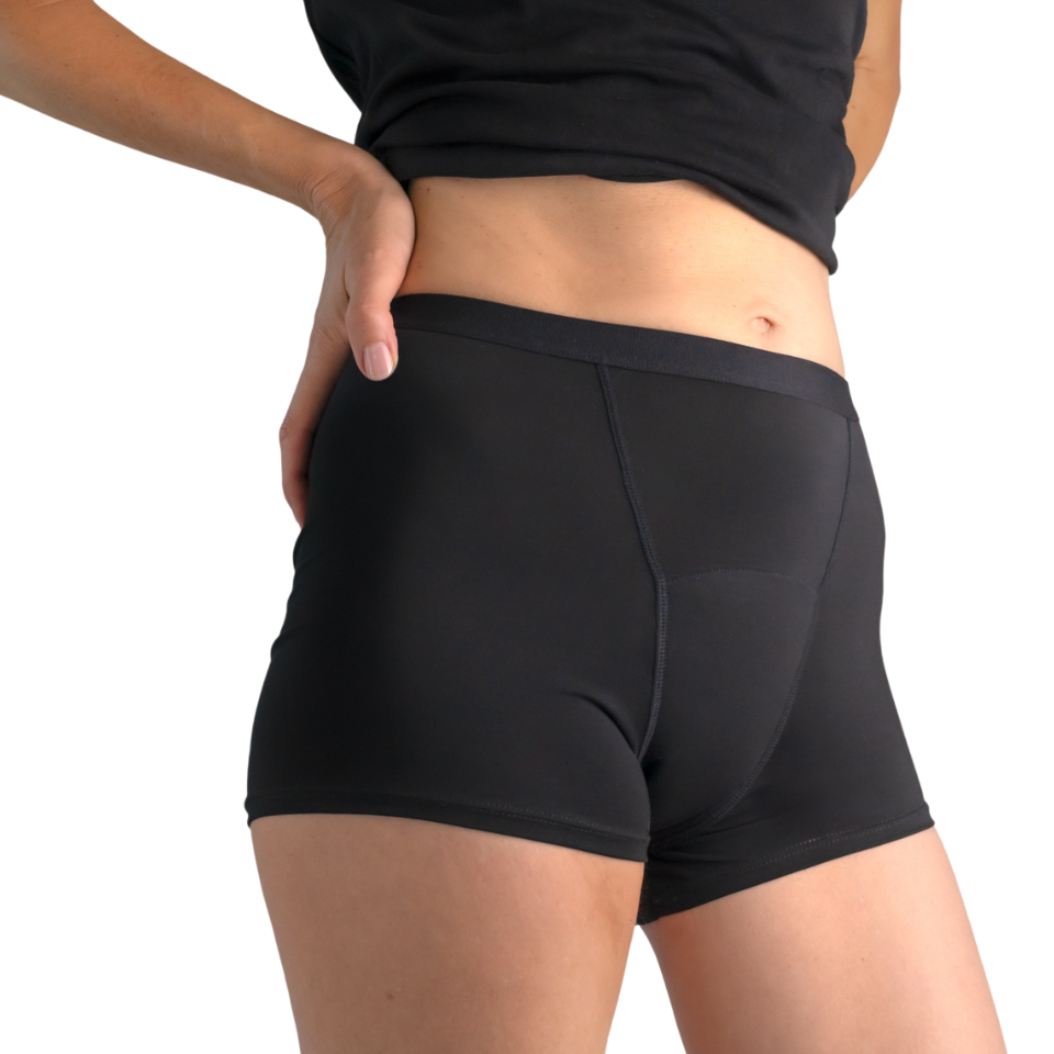 Women's Boyshort - Heavy Absorbency - Black