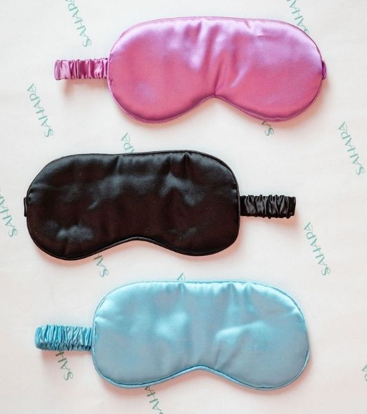 Soft sleep eye masks in three different colours
