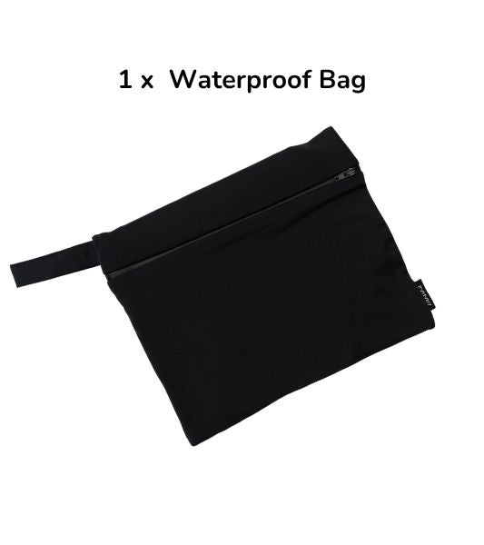 Black waterproof bag. 2 pockets. 