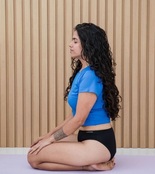 Black bikini brief period pants with heavy absorbency - low-rise everyday style