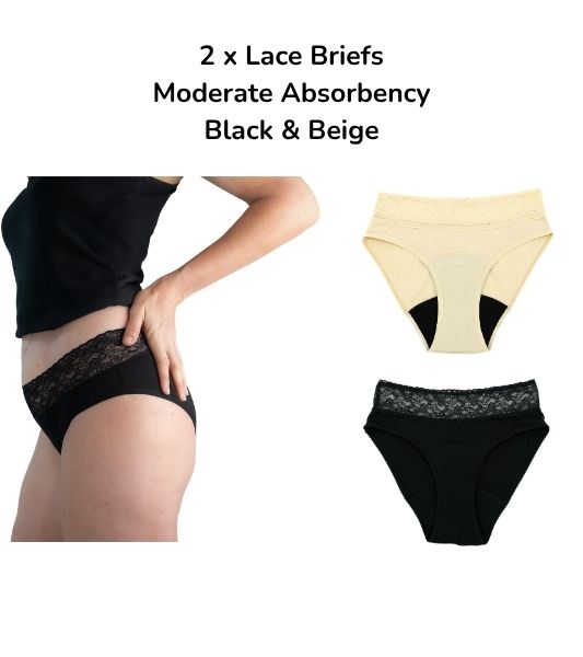 Sahara period underwear bundle contents - moderate absorbency
