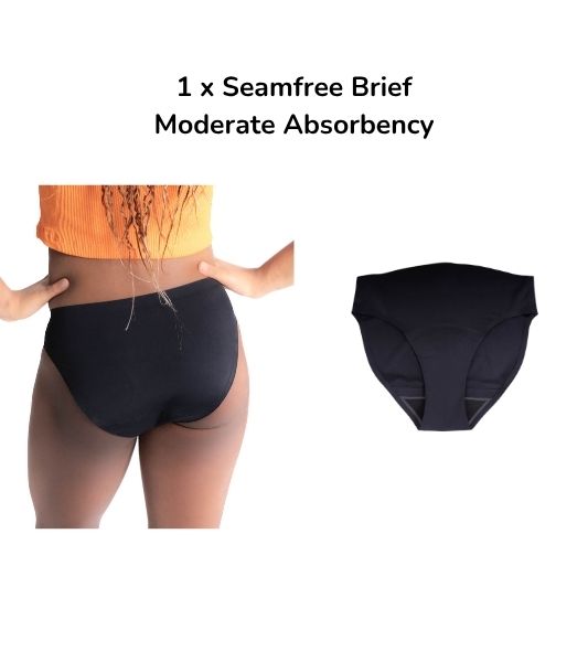 Sahara period pants  bundle contents - seamfree - moderate absorbency